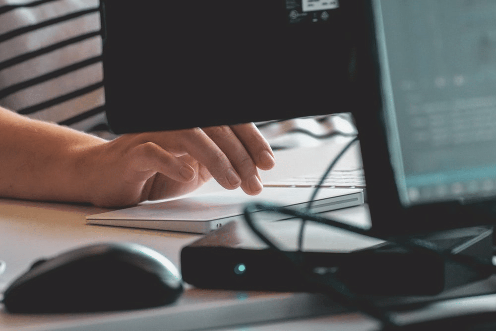A person streaming videos online