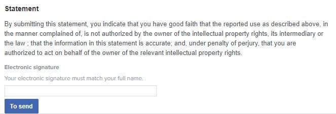 Report Copyright Infringement to instagram step 4