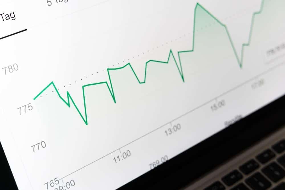 business growth data on a laptop