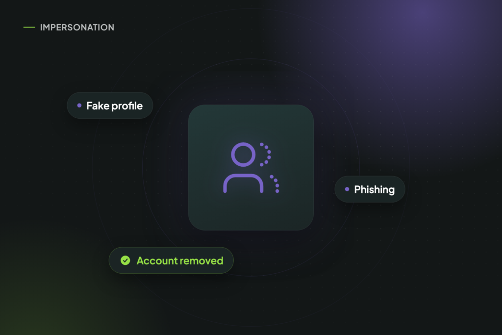 Illustration: Fake profile, Phishing, Account removed