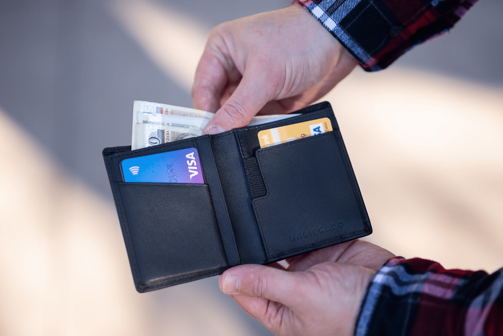 a black wallet