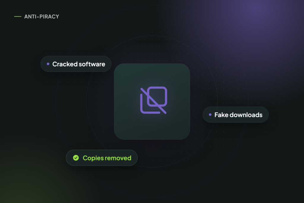 Illustration: Cracked software, Fake downloads, Copies removed